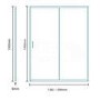 1400mm Sliding Shower Door 8mm Glass - Aquafloe Iris