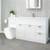 Nottingham 1000 White Combination Unit with Venus BTW & Modern Handles