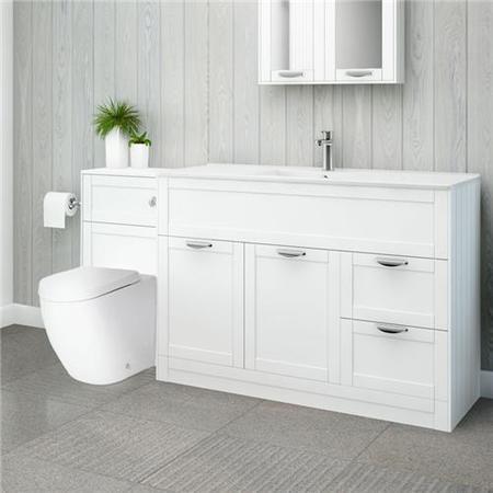 Nottingham 1000 White Combination Unit with Venus BTW & Modern Handles