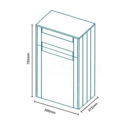Grey WC Unit with concealed cistern and tabor back to wall pan