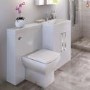 1200mm Floor Standing Right Hand Combination Unit - White 2 Door Storage - Tabor Range