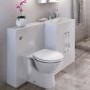 1200mm Floor Standing Right Hand Combination Unit - White 2 Door Storage - Tabor Range
