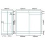 1200mm Floor Standing Right Hand Combination Unit - White 2 Door Storage - Tabor Range