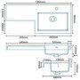 Toilet & Basin Combination Unit with Tabor Toilet - Walnut - Tabor Range