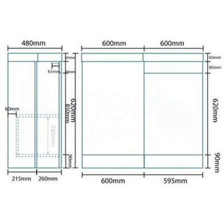 Toilet & Basin Combination Unit with Tabor Toilet - Walnut - Tabor Range