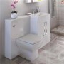 Tabor 120cm White RIGHT HAND Combination Unit with Tabor Back To Wall Pan