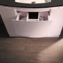 1010mm Floor Standing Vanity Unit & Countertop Basin - Black Worktop Door & Drawer Unit - Voss Range