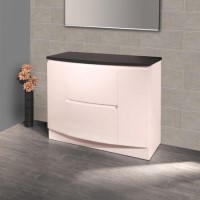 Voss 1010mm Floor Standing Vanity Unit & Basin - Black Top Drawer Unit