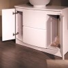 1010mm Floor Standing Vanity Unit No Basin - White Double Door &amp; Drawers - Voss Range