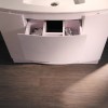 1010mm Floor Standing Vanity Unit No Basin - White Double Door &amp; Drawers - Voss Range