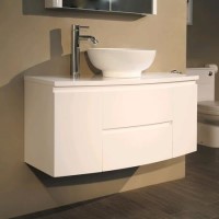 1010mm Wall Hung Vanity Unit with Pacific Countertop Basin - Door & Drawers - Voss Range