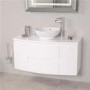 1010mm Wall Hung Vanity Unit with Pacific Countertop Basin - Door & Drawers - Voss Range
