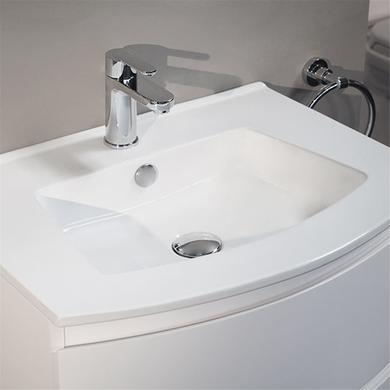620mm Floor Standing Basin Vanity Unit - White Double Door - Voss