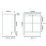 620mm Floor Standing Basin Vanity Unit - White Double Door - Voss
