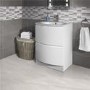 620mm Floorstanding Vanity Unit with Basin - 2 Drawer - Voss Range