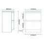 620mm Floorstanding Vanity Unit with Basin - 2 Drawer - Voss Range