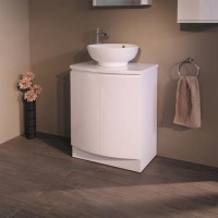 Voss 620mm Floorstanding 2 Door Vanity Unit with Oval Basin