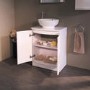 Voss 620mm Floorstanding 2 Door Vanity Unit with Oval Basin