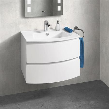 Voss 620 Wall Mounted Vanity Drawer Unit and Basin with Una Tap
