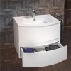 Voss 620 Wall Mounted Vanity Drawer Unit and Basin with Una Tap