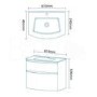 Voss™ 620 Wall Mounted Vanity Drawer Unit and Basin