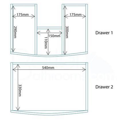Voss™ 620 Wall Mounted Vanity Drawer Unit and Basin