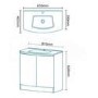 Voss 810mm Floor Mounted Vanity Basin Unit