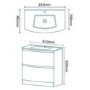 810mm Floor Mounted Vanity Drawer Basin Unit - Voss Range