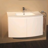 810mm Wall Hung Vanity Basin Unit - Double Door White -  Voss Range
