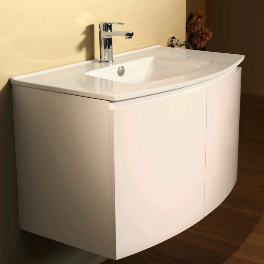 810mm Wall Hung Vanity Basin Unit - Double Door White -  Voss Range