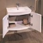 810mm Wall Hung Vanity Basin Unit - Double Door White -  Voss Range