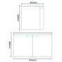 810mm Wall Hung Vanity Basin Unit - Double Door White -  Voss Range