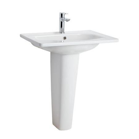 Trento White Ceramic Pedestal Basin