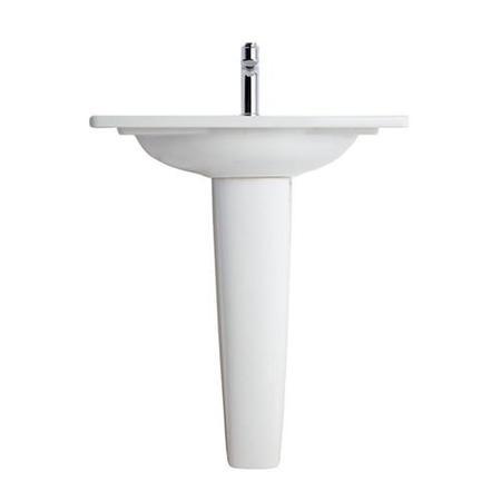Trento White Ceramic Pedestal Basin