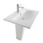 Trento White Ceramic Pedestal Basin