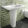 Trento White Ceramic Pedestal Basin