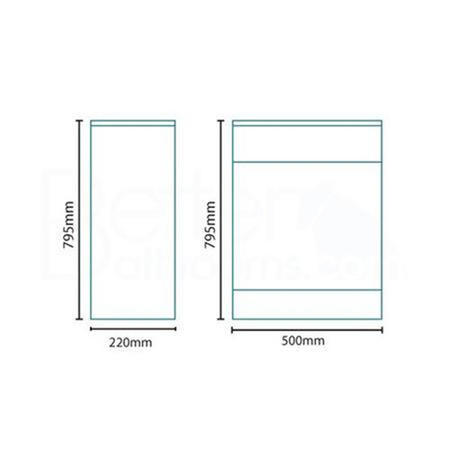 500mm WC Toilet Unit - White - Aspen Range