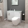 Bow Front Left Hand Combination Unit with Aurora Pan - Vigo