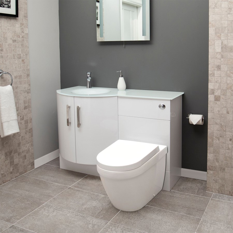 Bow Front Left Hand Combination Unit with Aurora Pan - Vigo