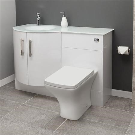 Bow Front Toilet Basin Combination Unit With Austin Toilet White Vigo Range