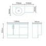 Bow Front Toilet & Basin Combination Unit with Austin Toilet - White- Vigo Range