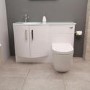 Vigo Bow Front Left Hand Combination Unit - Venus Toilet