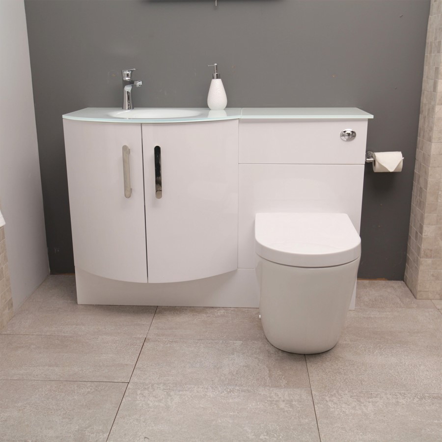 Vigo Bow Front Left Hand Combination Unit - Venus Toilet