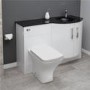 Bow Front Combination Unit - Right Hand - Black Basin with Austin Toilet - Vigo Range