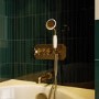 Brushed Brass 2 Outlet Thermostatic Mixer Shower Set with Hand Shower & Bath Filler Spout - Cambridge