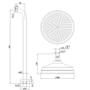 Black 2 Outlet  Wall Mounted Thermostatic Mixer Shower Set with Hand Shower - Cambridge