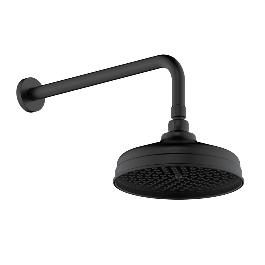 Black 2 Outlet  Wall Mounted Thermostatic Mixer Shower Set with Hand Shower - Cambridge