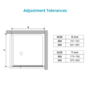 900x800mm Black 6mm Glass Rectangular Bi-Fold Shower Enclosure - Carina