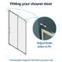 Chrome 6mm Glass Sliding Shower Door 1100mm -Carina