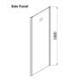 Chrome 6mm Glass Rectangular Shower Enclosure with Shower Tray 1200x700mm - Carina